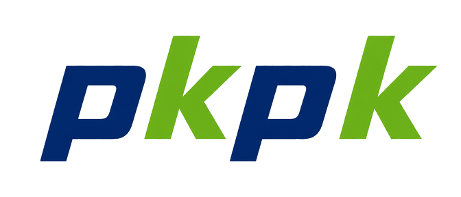 pkpk logo on deep blue header